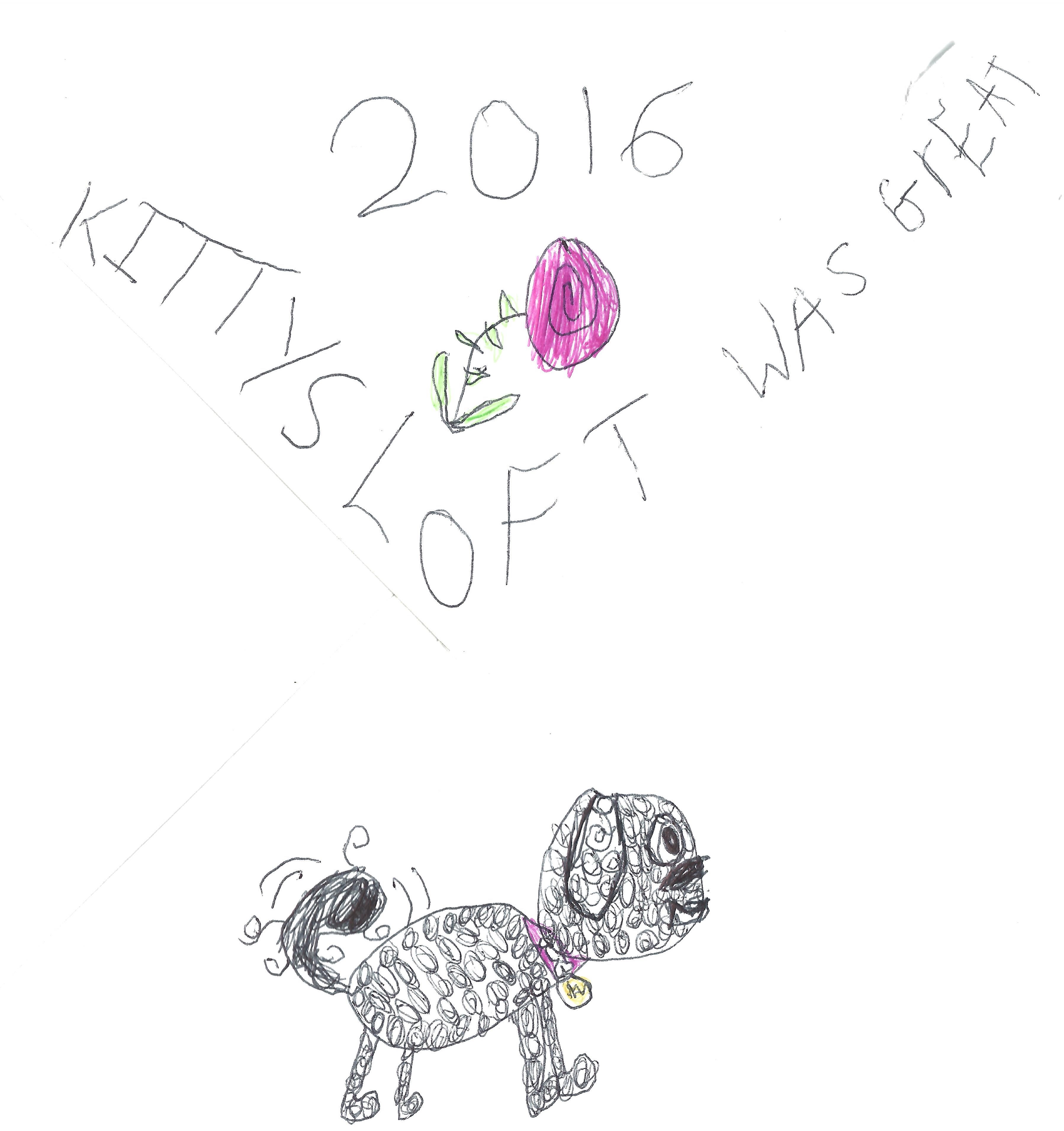 Guests' artwork, Kitty's Loft, self-catering holiday cottage, Isle of Wight