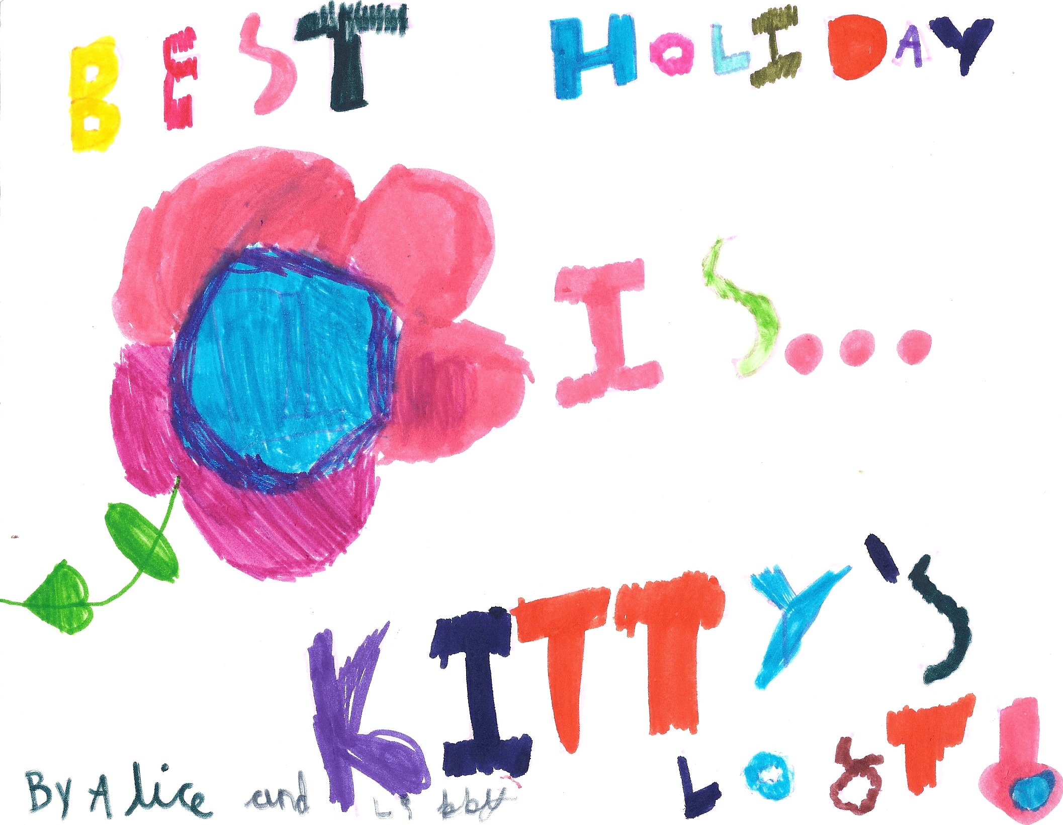 Guests' artwork, Kitty's Loft, self-catering holiday cottage, Isle of Wight